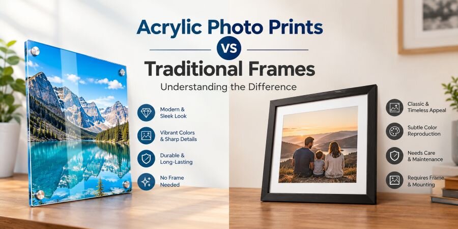 Acrylic Photo Prints vs Traditional Frames: Understanding the Difference